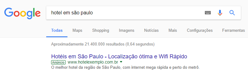 Consultoria Digital - O que é AdWords - Exemplo