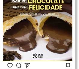 arte criada e divulgada em um perfil de pastelaria