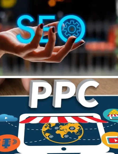 comparação visual entre SEO e PPC